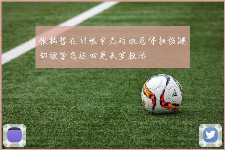 张稀哲在训练中无对抗急停扭伤腿部被紧急送回更衣室救治